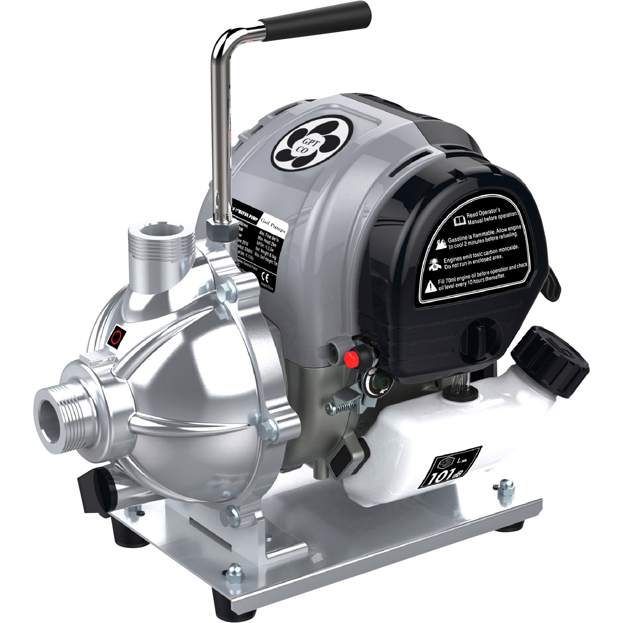 Gol Pumps Portable Self-Priming Water Pump, 2,113 GPH, 1in. Ports, 31cc Engine, Model# XG10